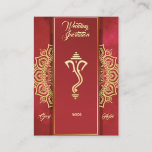 Carte mariage indienne hindou Ganesha
