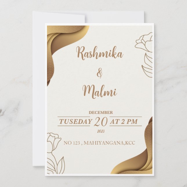 Carte mariage Invitations (Devant)