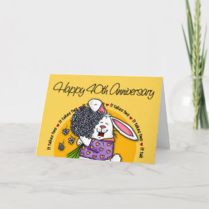 Carte Mariage - Joyux 40e Anniversaire