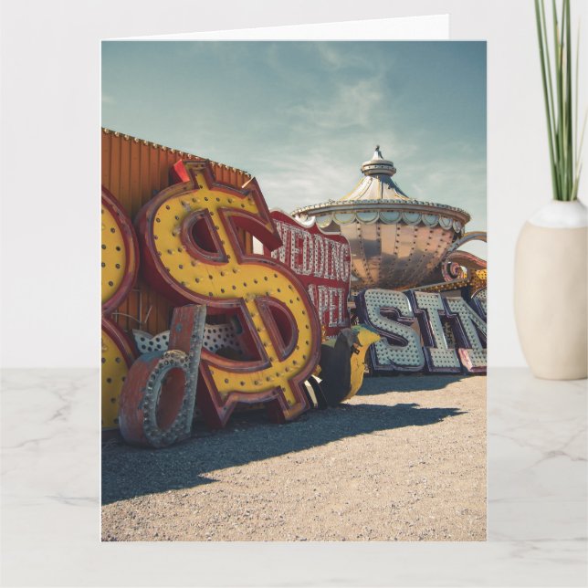 Carte Mariage Las Vegas Retro Casino (Devant)