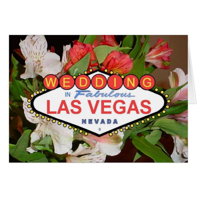 Carte Mariage Las Vegas Spring Flowers (Devant horizontal)