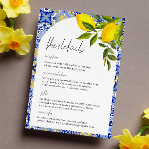 Carte Mariage Lemon Mediterranean Boho Arch
