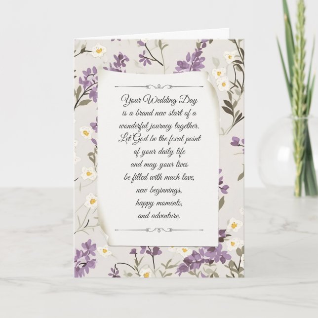 Carte Mariage Lilac Design (Devant)