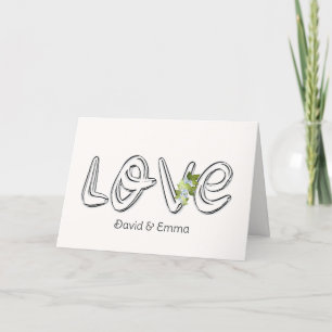 Carte Mariage Love Texte Avec Vin Fleur