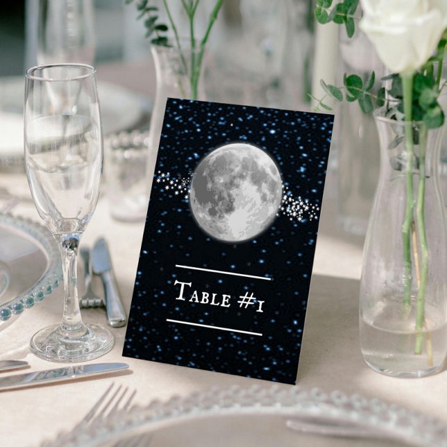Carte Mariage lunaire (Lunar Wedding Table Card)
