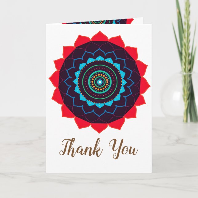 Carte Mariage Mandala Art Merci (Devant)