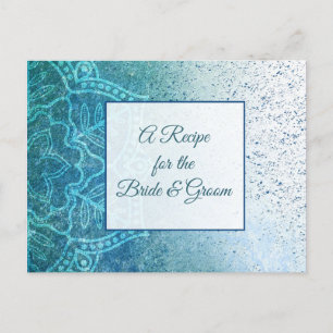 Carte mariage Mandala bleu turquoise Recette