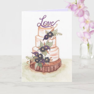 Carte Mariage mariage Cake Happy