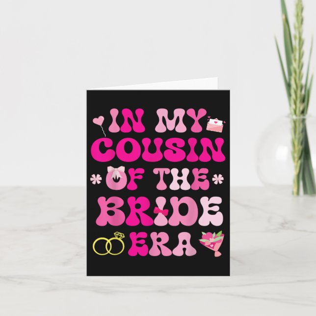 Carte Mariage Mariage Des Coeurs Fleurs Dans Mon Cousin  (Devant)