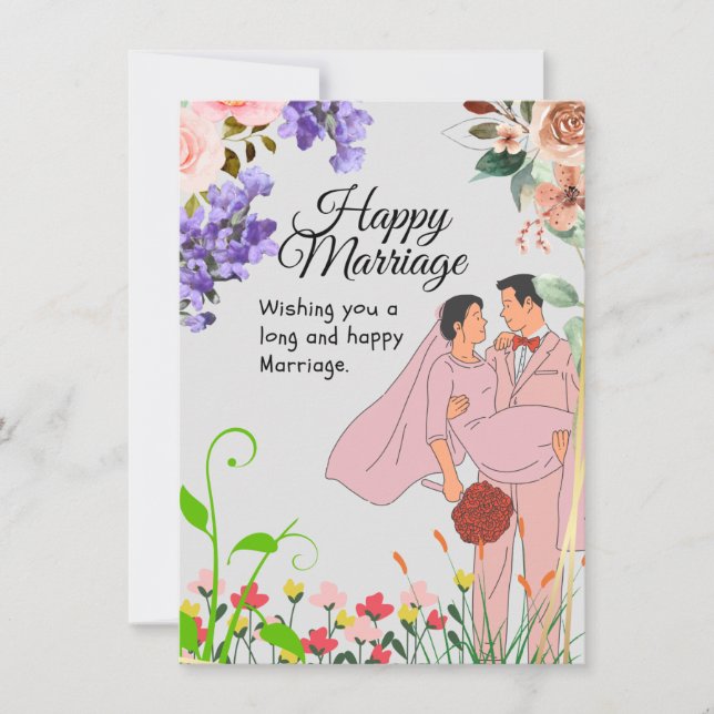 Carte Mariage mariage heureux (Devant)