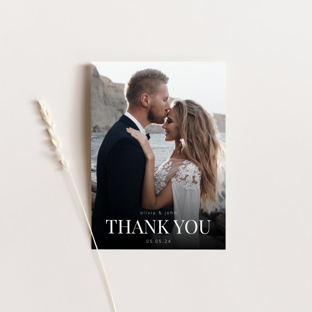 Carte Mariage Merci avec photo (Créateur téléchargé)