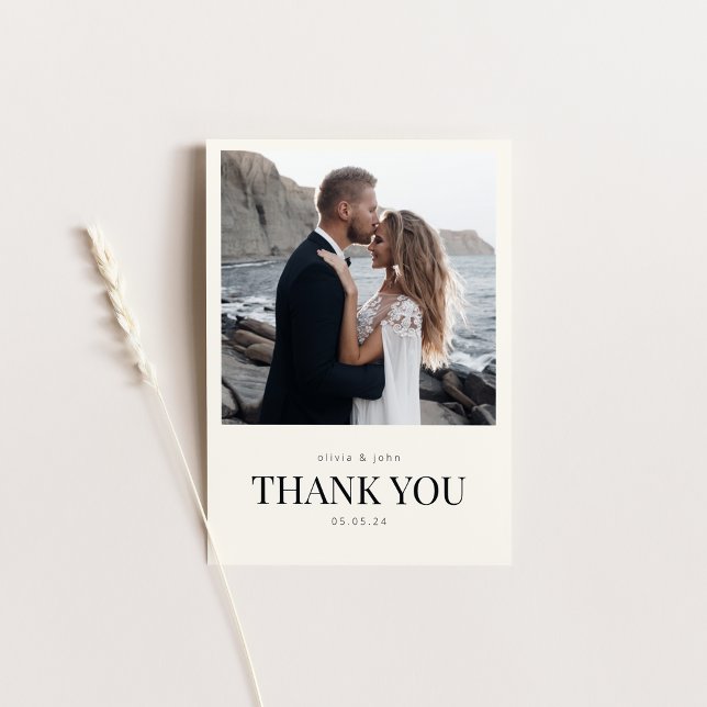 Carte Mariage Merci avec photo (Créateur téléchargé)