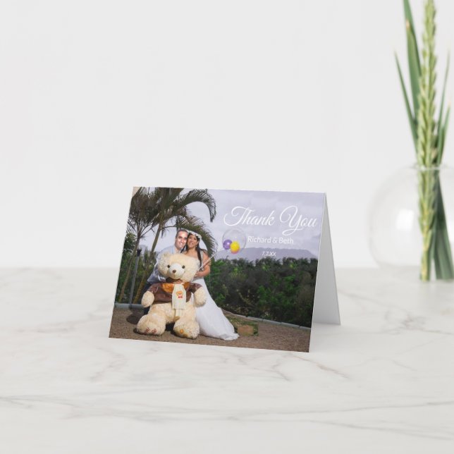 Carte Mariage Merci romantique (Devant)