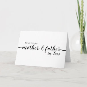 Carte Mariage Minimal Simple Nouveaux Parents Mère Père