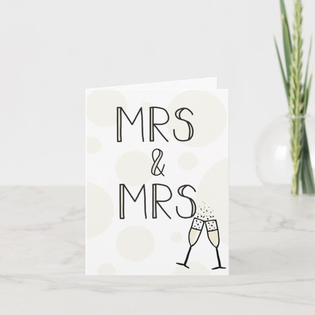 Carte Mariage Mme & Mme (Devant)
