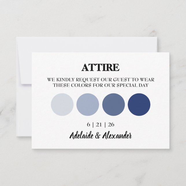 Carte Mariage moderne à l'aquarelle bleu côtier de plage (Devant)