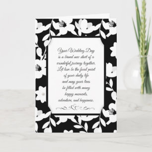 Carte Mariage noir et blanc
