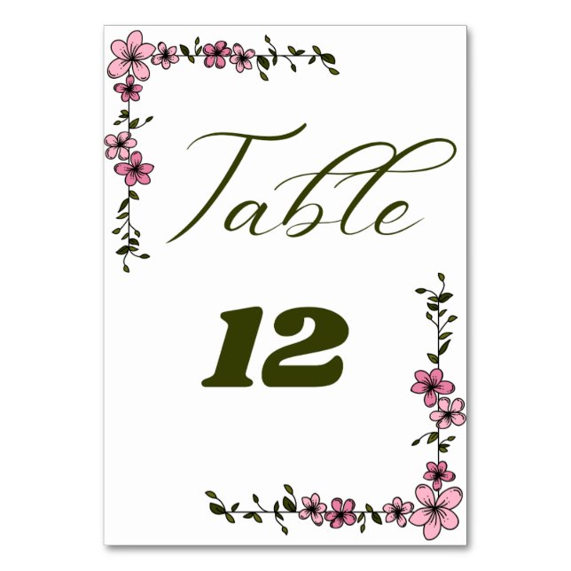 Carte Mariage Numéro de tableau (Par défaut)