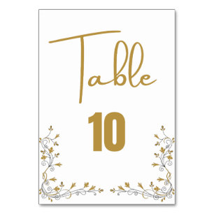 Carte Mariage Numéro de tableau