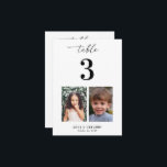 Carte Mariage Numéro de tableau Carte d'enfant Sig<br><div class="desc">Décorez votre table mariage avec cette carte numérique, avec les photos d'enfance de mariée et mariée et le texte personnalisé de votre choix. Ajoutez facilement vos propres détails en cliquant sur l'option "personnaliser". 🌸 VEUILLEZ NOTER : La taille de cette carte est de 3, 5 po x 5 po. Si...</div>