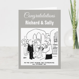 Carte Mariage. On ne peut pas se frotter en faisant un p