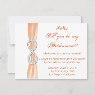 Carte Mariage Orange Diamond Infinity