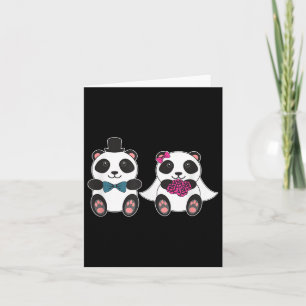 Carte Mariage Panda Épouse mariée mariée lune de miel ma