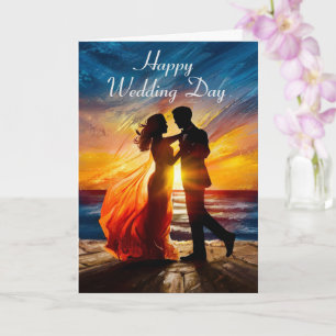 Carte Mariage personnalisé Sunset Couple