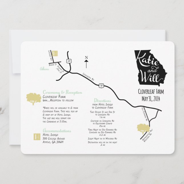 Carte Mariage personnalisée (Devant)