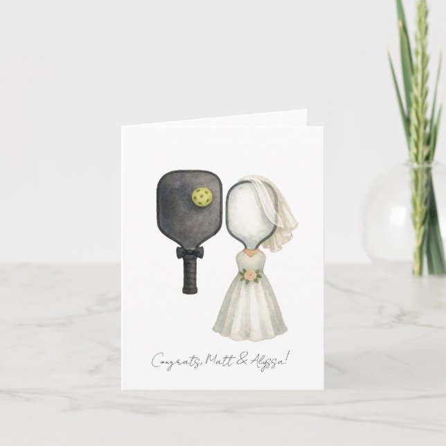 Carte Mariage personnalisée pour les amateurs de P (Devant)