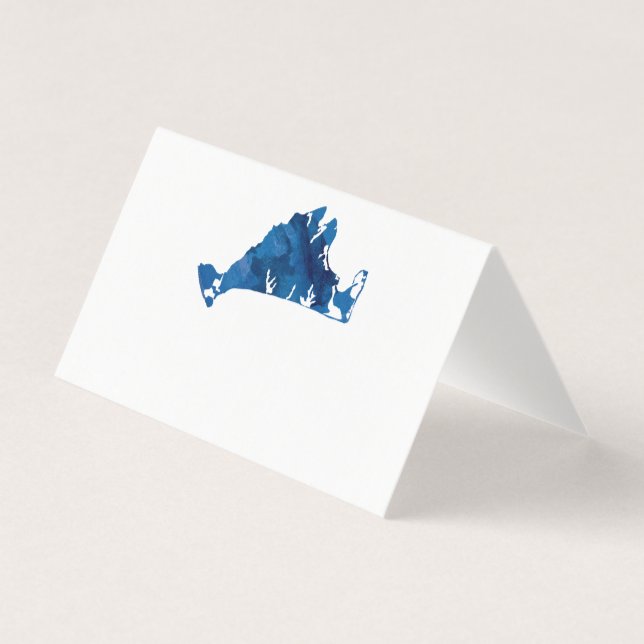 Carte mariage Place Carte Aquarelle Marthas Vignob (Front)