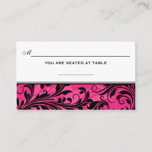 Carte Mariage Place Pink Black