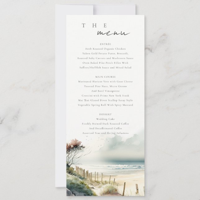 Carte Mariage Plage de sable fin (Devant)