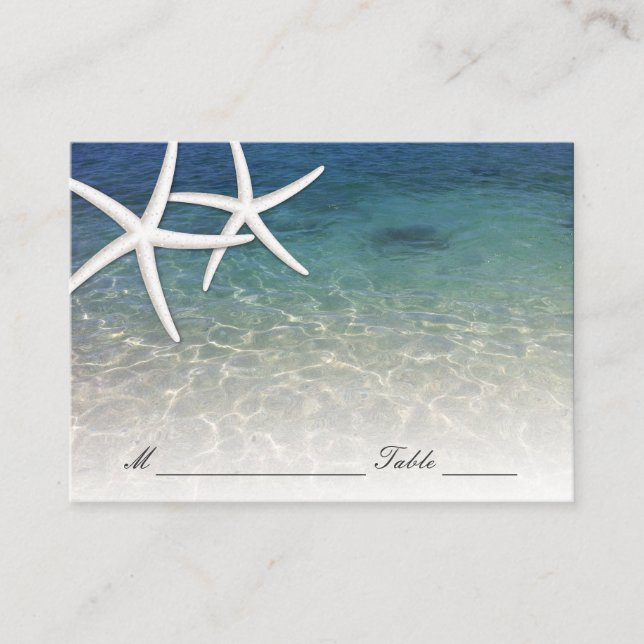 Carte mariage | Plage de Starfish de la mer bleue (Devant)
