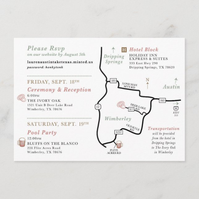 Carte mariage - POUR LAUREN (Devant)