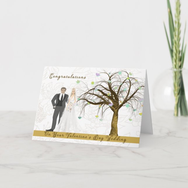 Carte mariage pour Mariage de la Saint-Valentin (Devant)