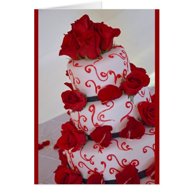 Carte mariage Red Roses (Devant)