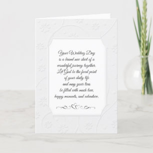 Carte Mariage religieux inscrit blanc