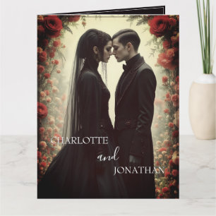 Carte Mariage romantique en Elégance noire