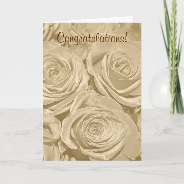 Carte Mariage Rose Champagne (Devant)
