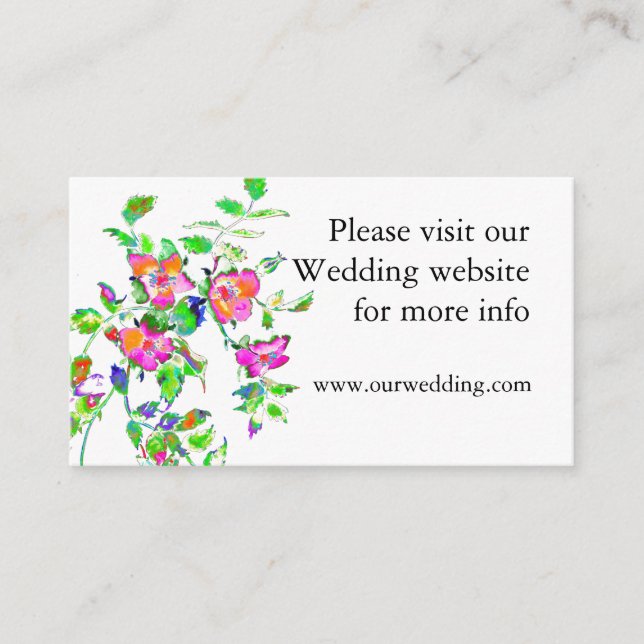 Carte mariage rose vintage (Devant)