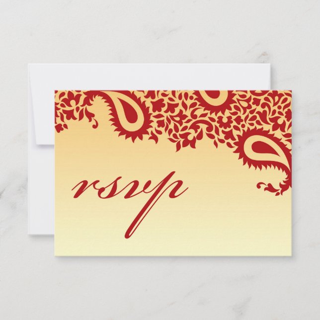 Carte Mariage RSVP avec option alimentaire (Devant)