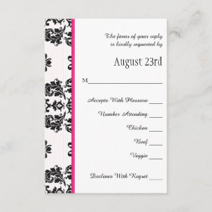 Carte Mariage RSVP Tour Eiffel parisienne rose-cha