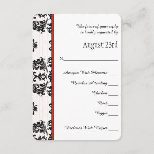 Carte Mariage RSVP Tour Eiffel Rouge Parisien