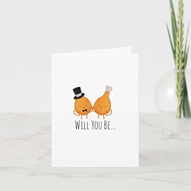 Carte mariage - Serez-Vous Mon Wingman ? (Devant)