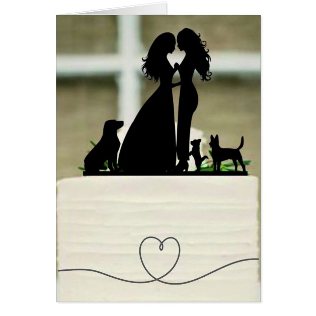 Carte mariage - Silhouette (Devant)