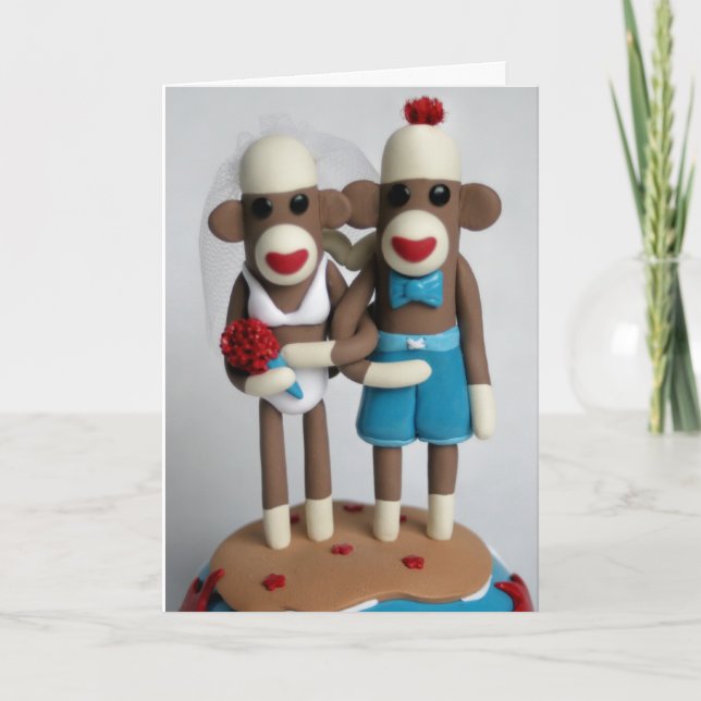 Carte Mariage Sock Monkey Island (Devant)
