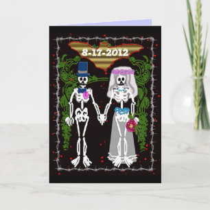 Carte mariage squelette 1