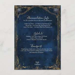 Carte Mariage Starry Night Romance