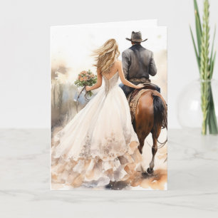 Carte Mariage Stetson & dentelle : Grace galopante